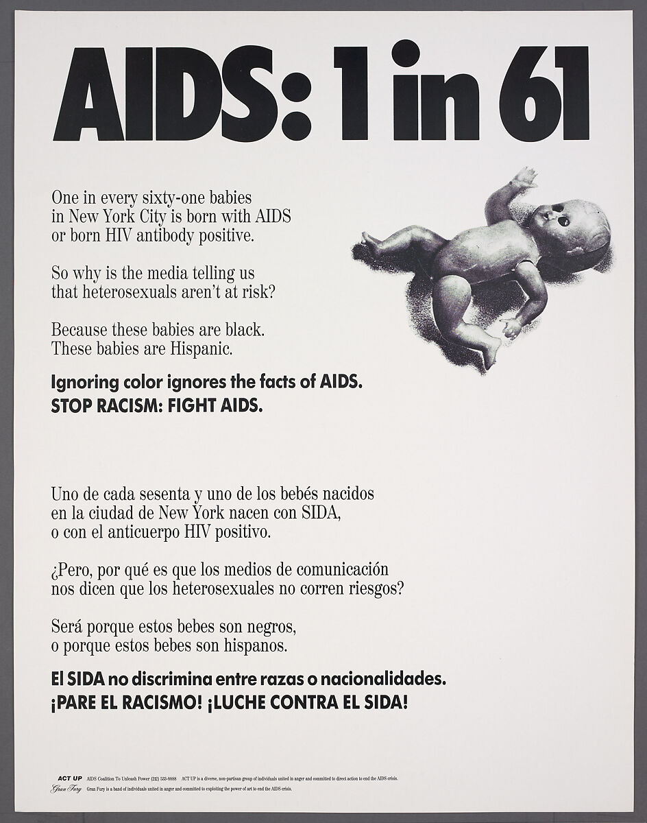 AIDS: 1 in 61, Gran Fury, Offset lithograph
