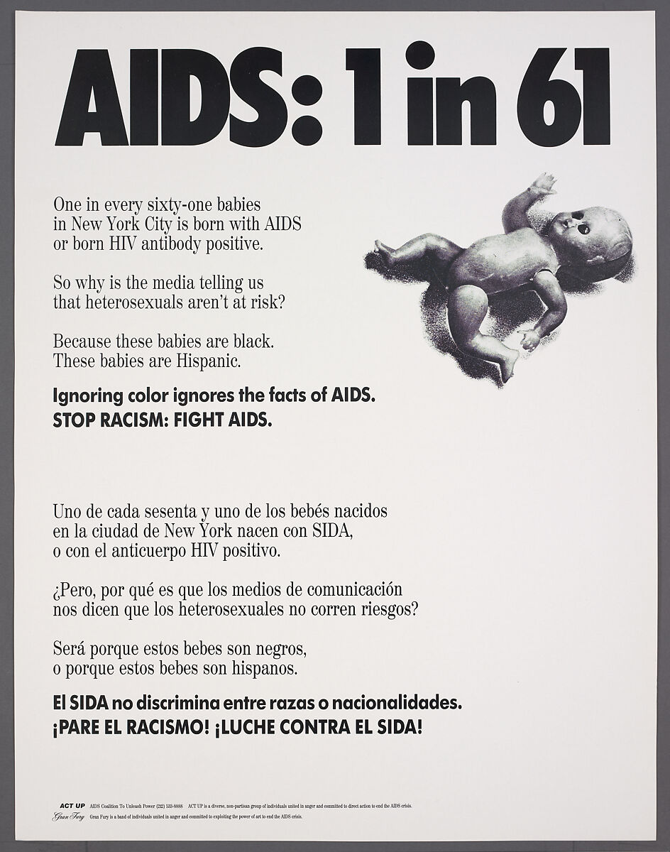 AIDS: 1 in 61, Gran Fury (active 1988–1995), Offset lithograph 