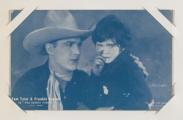 Tom Tyler & Frankie Darrow in "The Desert Pirate" from Western Stars or Scenes Exhibit Cards series (W412), Exhibit Supply Company, Commercial color photolithograph 