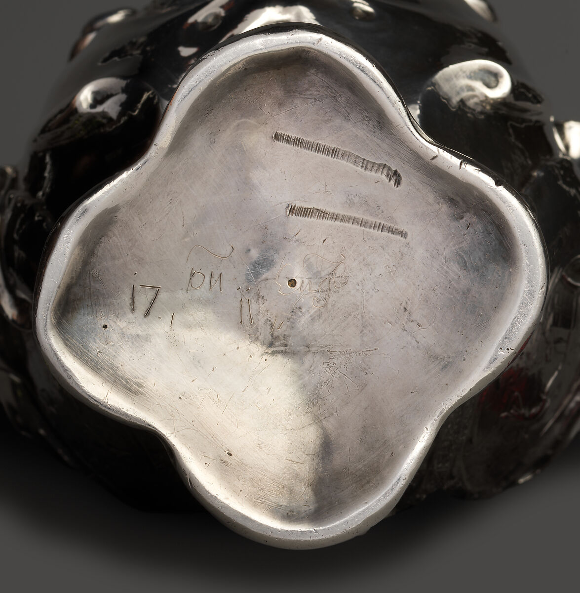 Ewer with scenes depicting the legend of Marcus Curtius, Adam van Vianen I (Dutch, Utrecht ca. 1568/69–1627 Utrecht), Silver, Dutch, Utrecht