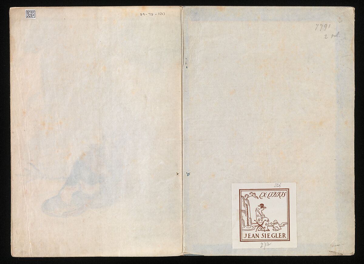 Kōrin Picture Album (Kōrin gafu) 光琳画譜, Nakamura Hōchū 中村芳中 (Japanese, died 1819), Woodblock printed book in two volumes (orihon, accordion-style); ink and color on paper, Japan