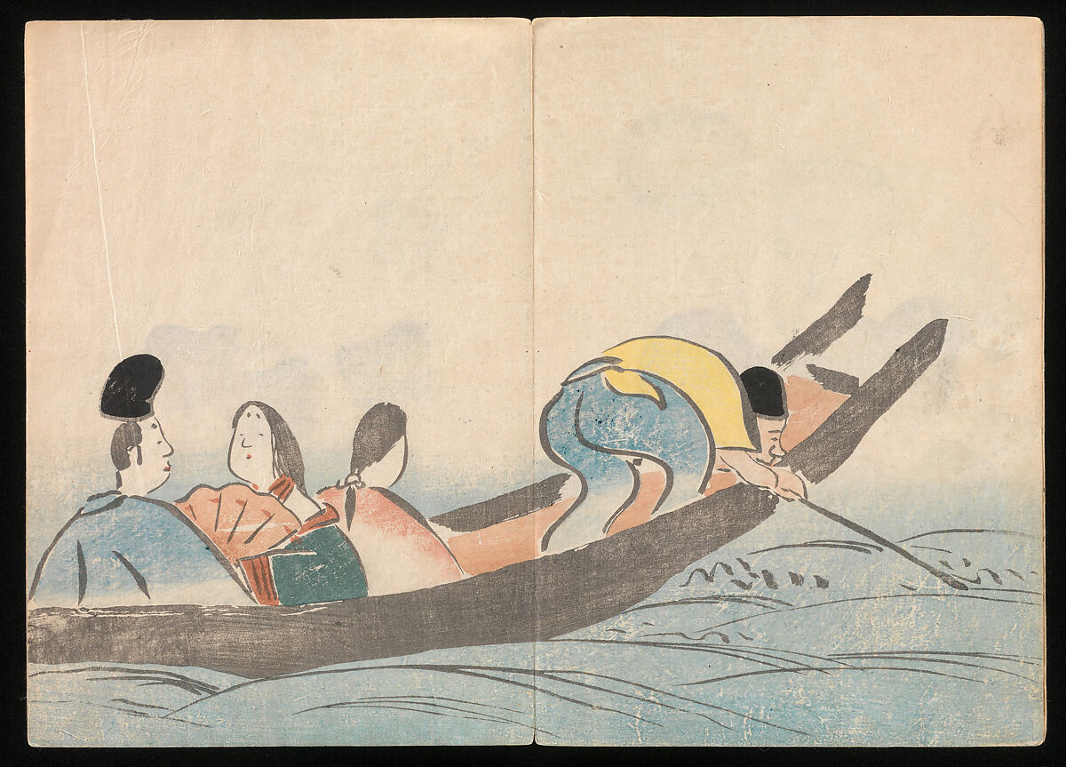 Kōrin Picture Album (Kōrin gafu) 光琳画譜, Nakamura Hōchū 中村芳中 (Japanese, died 1819), Woodblock printed book in two volumes (orihon, accordion-style); ink and color on paper, Japan 