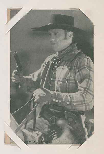 Fred Thomson as Jesse James from Western Stars or Scenes Exhibit Cards series (W412), Exhibit Supply Company, Commercial color photolithograph 