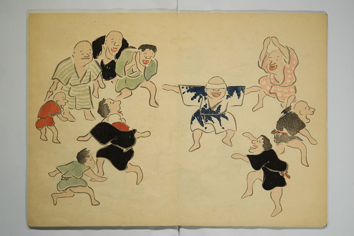 Kōrin Picture Album (Kōrin gafu) 光琳画譜, Nakamura Hōchū 中村芳中 (Japanese, died 1819), Woodblock-printed book (orihon, accordion-style); ink and color on paper, Japan