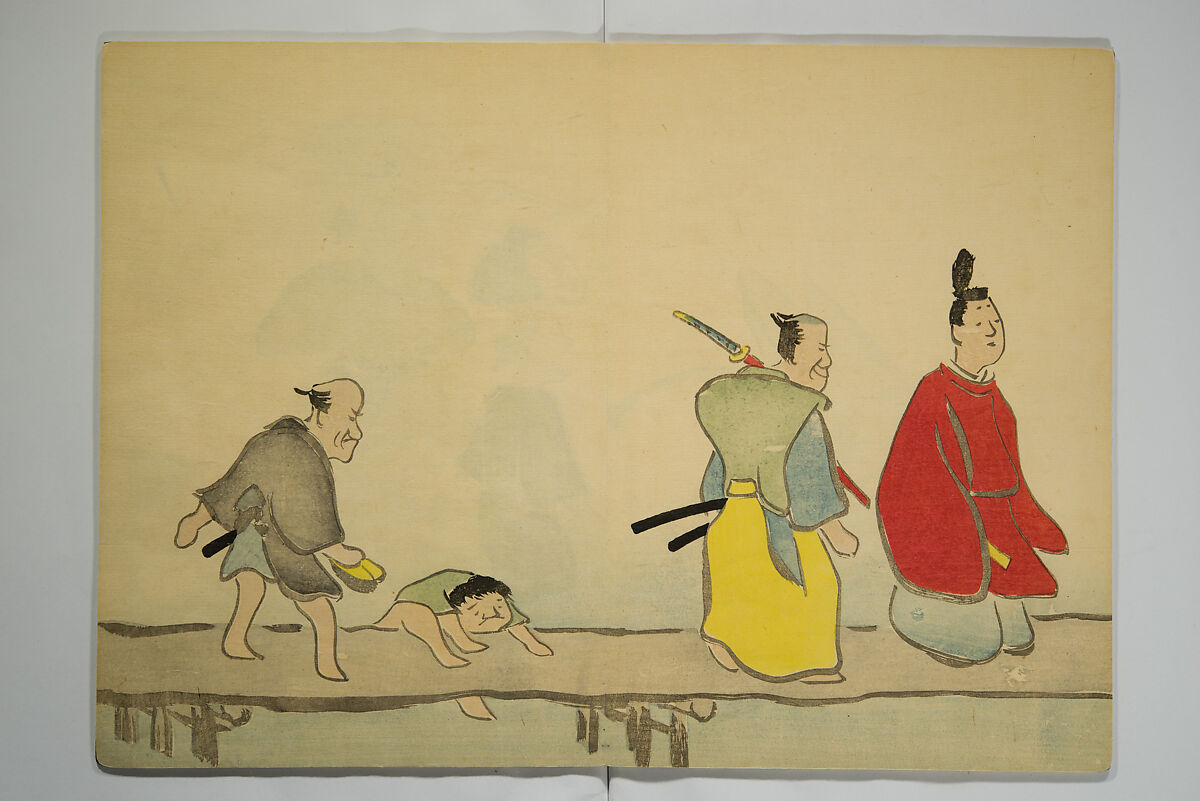 Kōrin Picture Album (Kōrin gafu) 光琳画譜, Nakamura Hōchū 中村芳中 (Japanese, died 1819), Woodblock-printed book (orihon, accordion-style); ink and color on paper, Japan