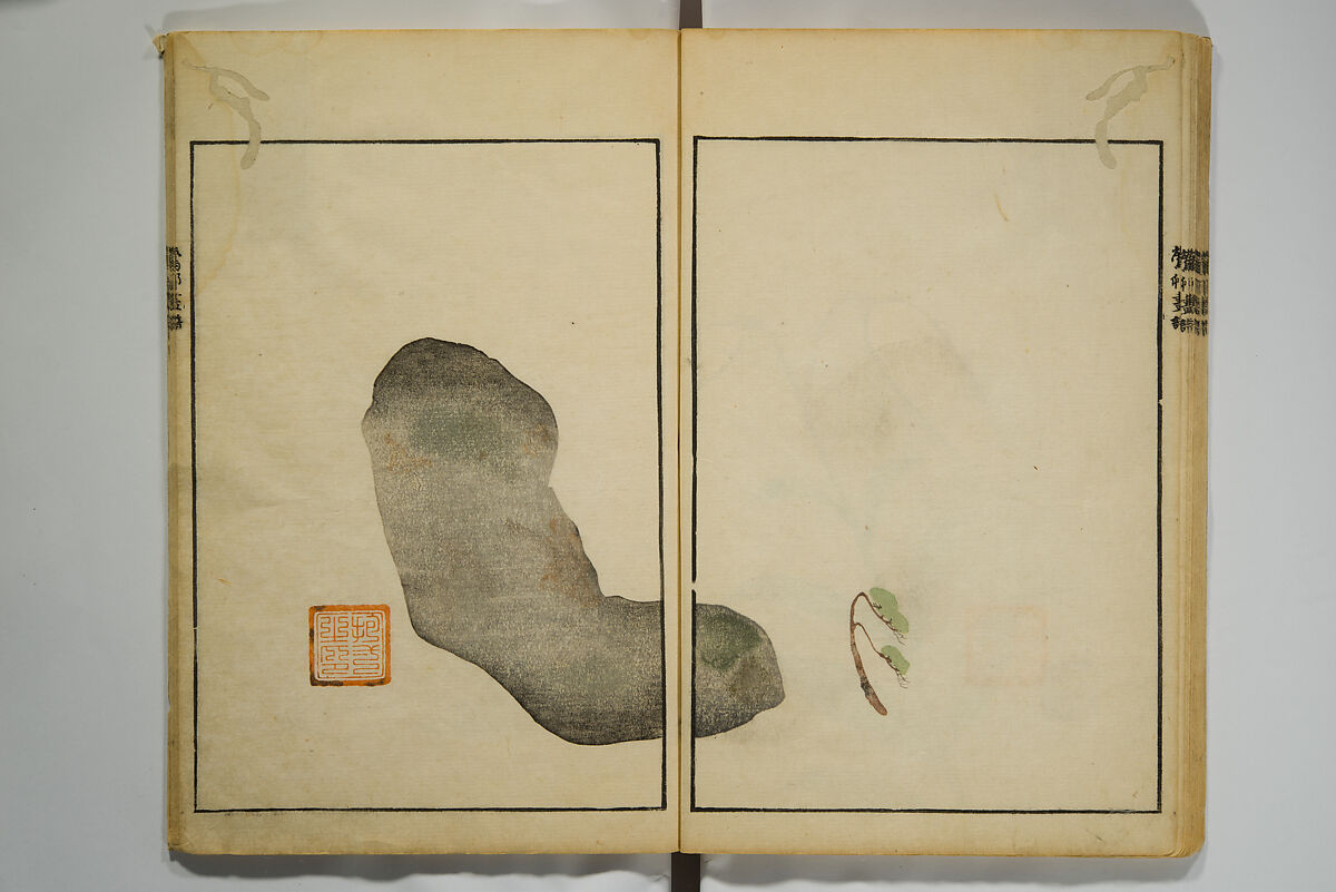 Picture Album by Ōson (Hōitsu) (Ōson fuga), Sakai Hōitsu 酒井抱一 (Japanese, 1761–1828), Woodblock printed book; ink and color on paper, Japan