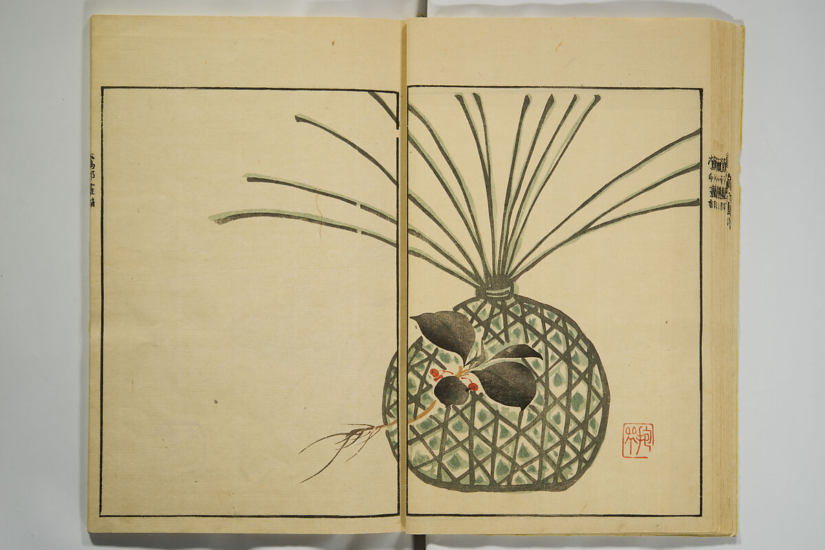 Ōson (Hōitsu) Picture Album (Ōson gafu), Sakai Hōitsu 酒井抱一 (Japanese, 1761–1828), Woodblock printed book; ink and color on paper, Japan