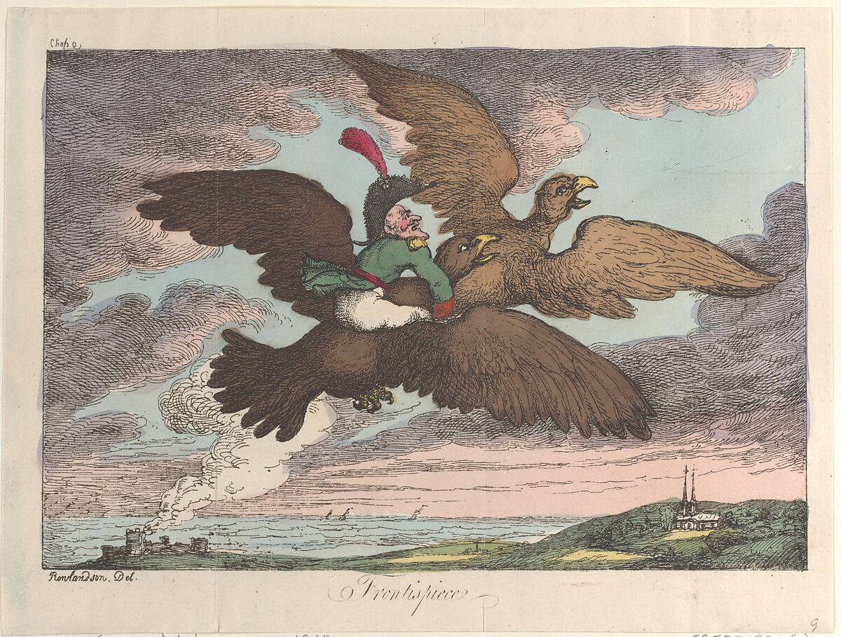 Frontispiece, Thomas Rowlandson (British, London 1757–1827 London), Hand-colored etching; reissue 
