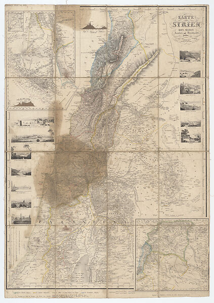 Karte von Syrien: den Manen Jacotin’s und Burckhardt’s gewidmet von H. Berghaus (Map of Syria dedicated to Jacotin and Burckhardt), Heinrich Karl Wilhelm Berghaus (German, 1797–1884), Engraving 