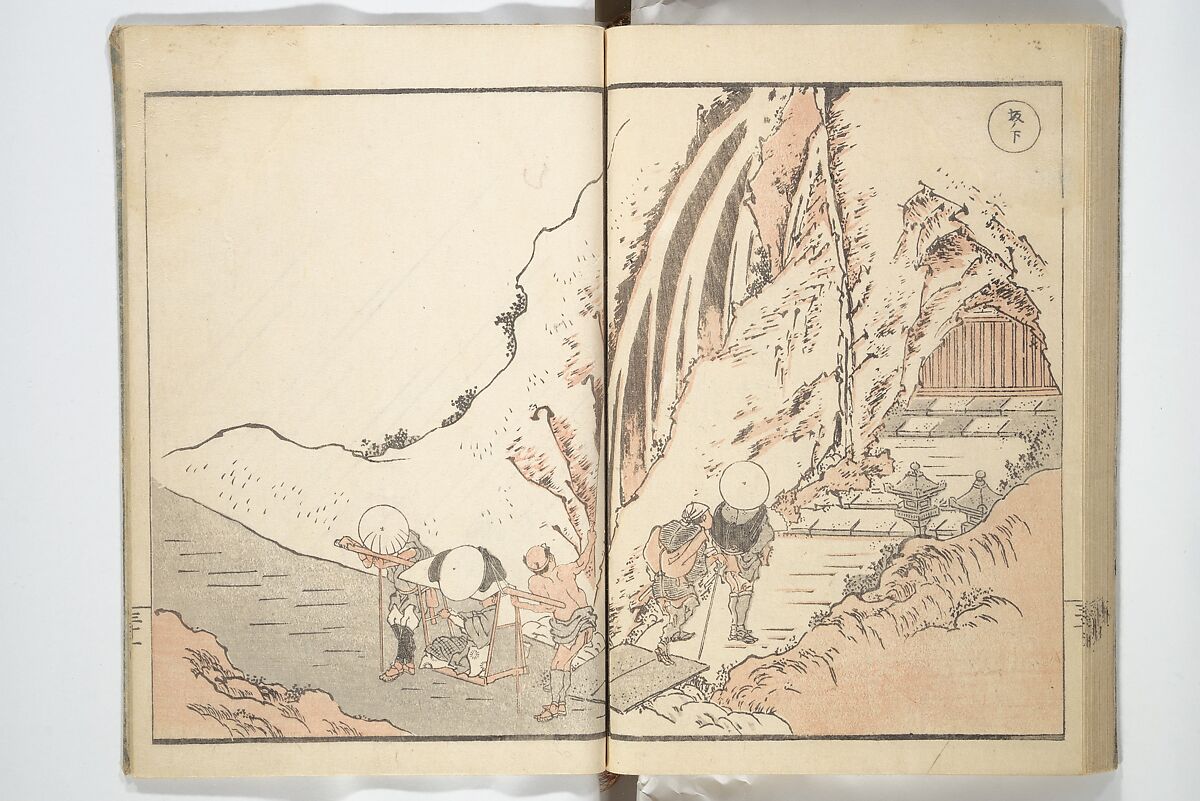 Picture Album of Road Pictures (of the Tōkaidō Road) (Dōchū gafu) 道中画譜, Totoya Hokkei 魚屋北渓 (Japanese, 1780–1850), Woodblock printed book; ink and color on paper, Japan