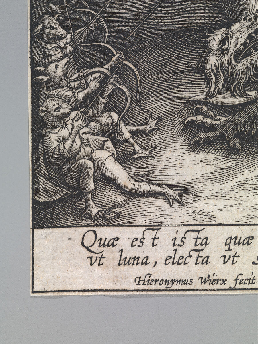 The Virgin with the Symbols of the Lauretanian Litany, Hieronymus (Jerome) Wierix (Netherlandish, ca. 1553–1619 Antwerp), Engraving; second state of two