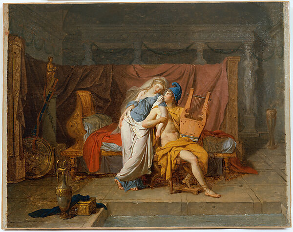 Paris and Helen, Jacques Louis David (French, Paris 1748–1825 Brussels), Oil on canvas 