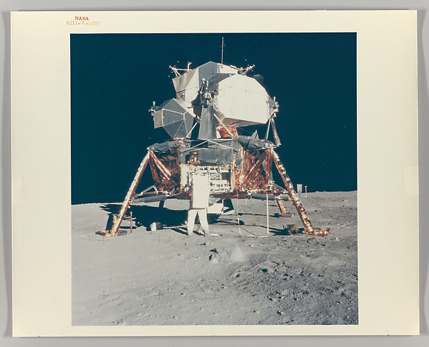 Buzz Aldrin with Apollo 11 Lunar Module on the Moon