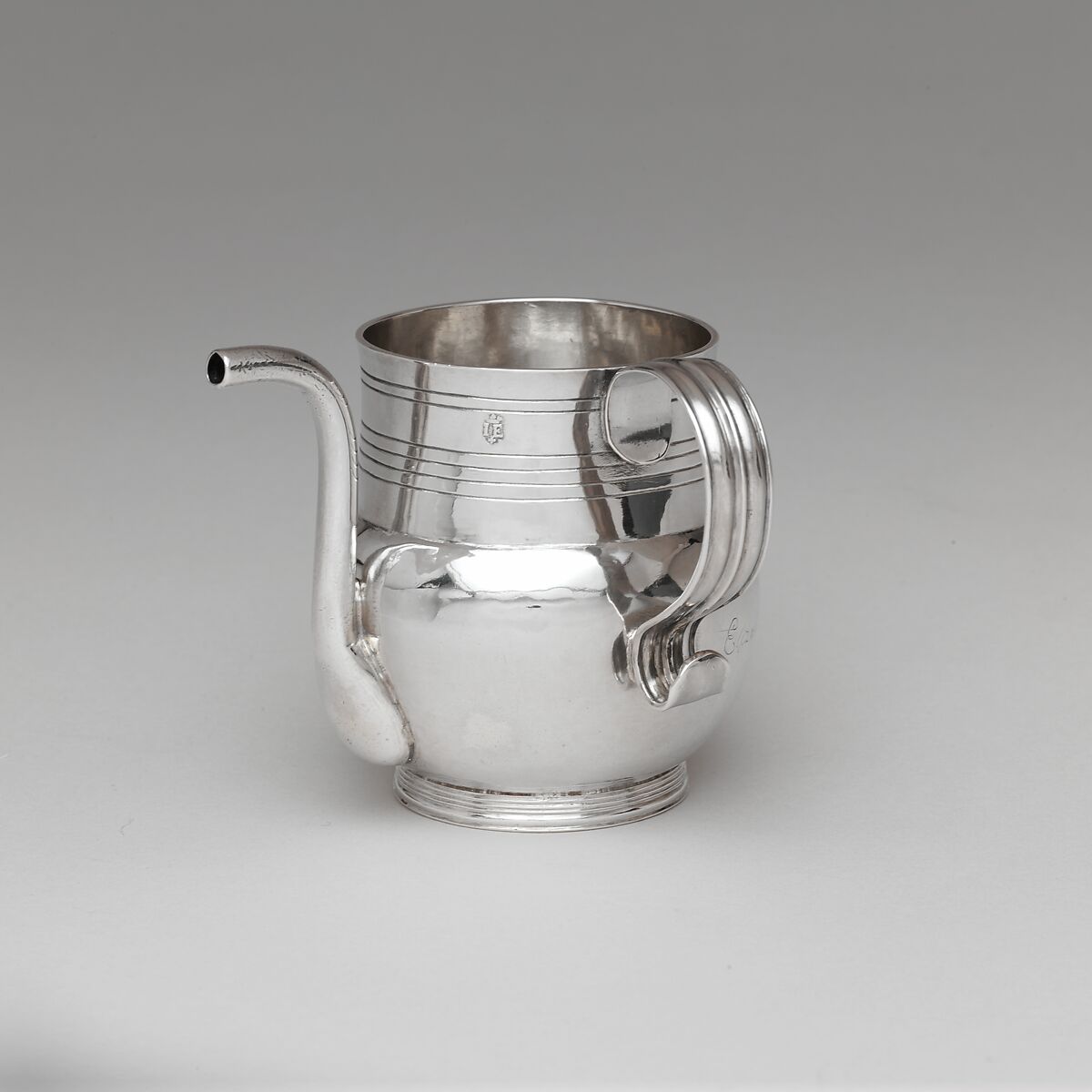 Spout Cup, John Edwards (ca. 1671–1746), Silver, American 