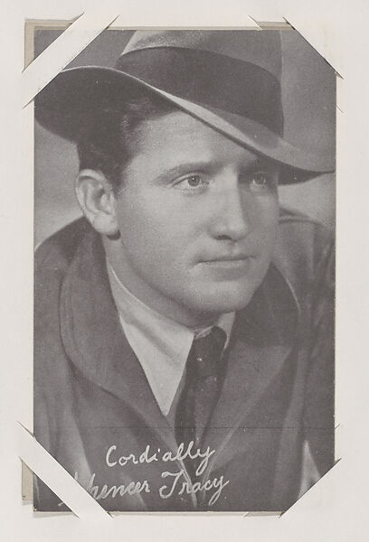 Spencer Tracy from Movie Stars Exhibit Cards series (W401), Commercial photolithograph 