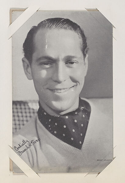 Franchot Tone from Movie Stars Exhibit Cards series (W401), Commercial photolithograph 