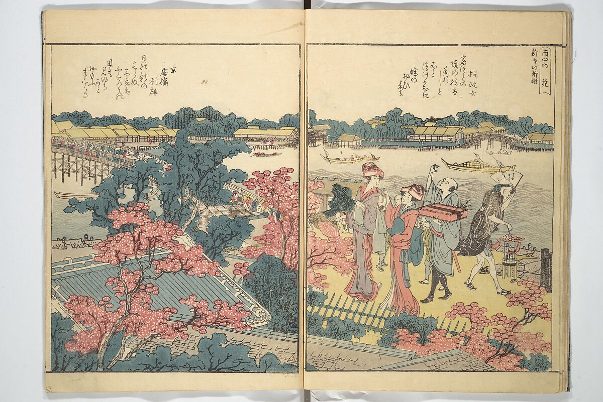 Katsushika Hokusai 葛飾北斎 - Panoramic Views of Both Banks
