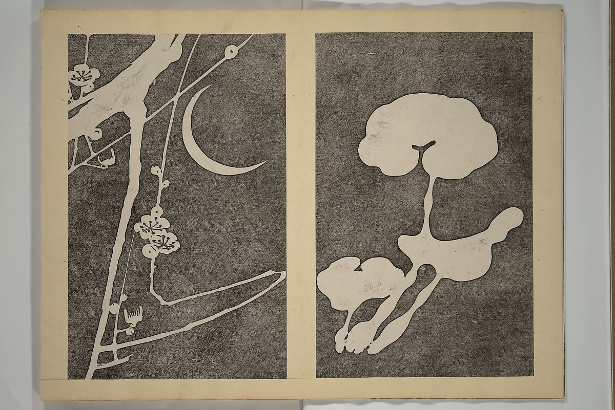 Jakuchū Picture Album (Jakuchū gajō} 若冲画帖, Itō Jakuchū 伊藤若冲 (Japanese, 1716–1800), Set of two woodblock printed books (orihon, accordion-style); ink on paper, Japan