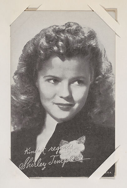 Shirley Temple from Movie Stars Exhibit Cards series (W401), Commercial photolithograph 
