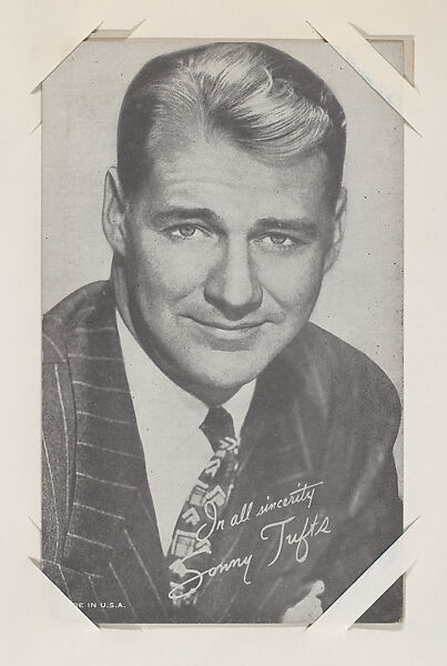 Sonny Tufts from Movie Stars Exhibit Cards series (W401), Commercial photolithograph 