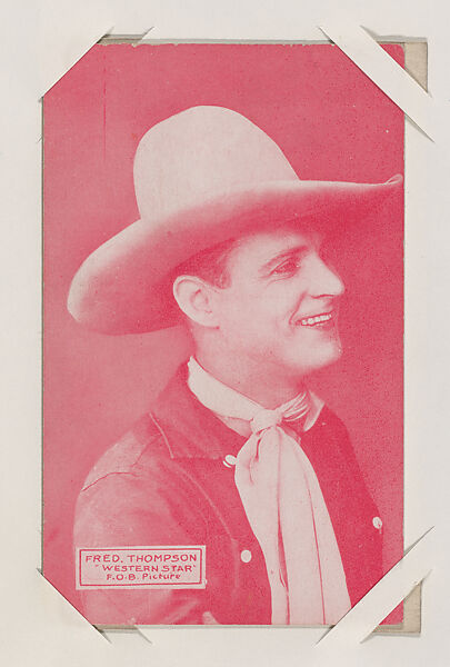 Fred. Thompson "Western Star" from Western Stars or Scenes Exhibit Cards series (W412), Commercial color photolithograph 