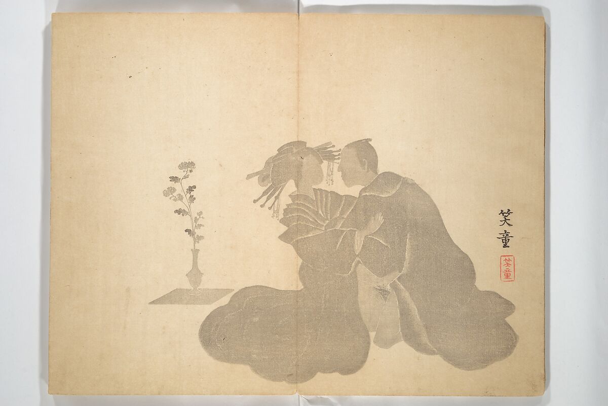 Album of Flowers and the Moon (Kagetsu jō) 花月帖, Mori Tetsuzan 森徹山 (Japanese, 1775–1841), Woodblock printed book (orihon, accordion-style); ink and color on paper, Japan