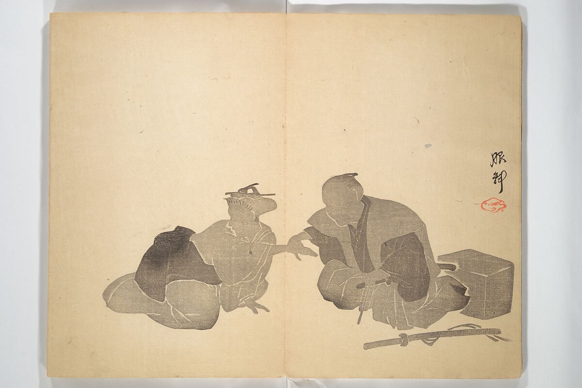 Album of Flowers and the Moon (Kagetsu jō) 花月帖, Mori Tetsuzan 森徹山 (Japanese, 1775–1841), Woodblock printed book (orihon, accordion-style); ink and color on paper, Japan