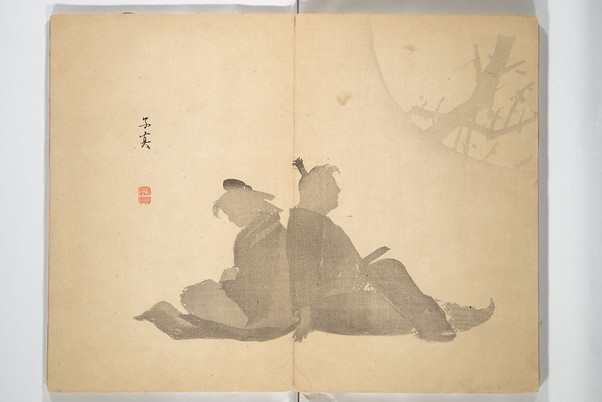 Album of Flowers and the Moon (Kagetsu jō) 花月帖, Mori Tetsuzan 森徹山 (Japanese, 1775–1841), Woodblock printed book (orihon, accordion-style); ink and color on paper, Japan