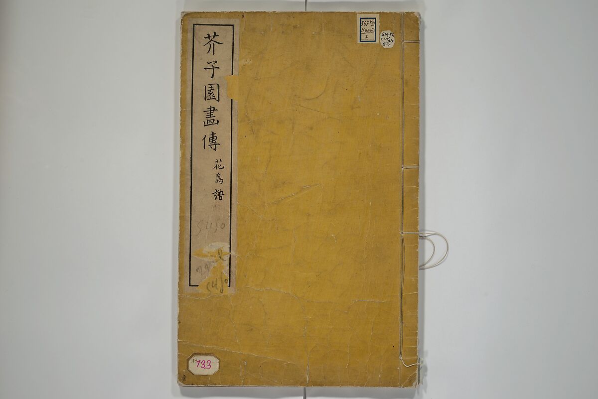 The Mustard Seed Garden Painting Manua} 芥子園畫傳, Wang Gai 王槩 (Chinese, 1645–1710), Set of two woodblock printed books; ink and color on paper, Japan