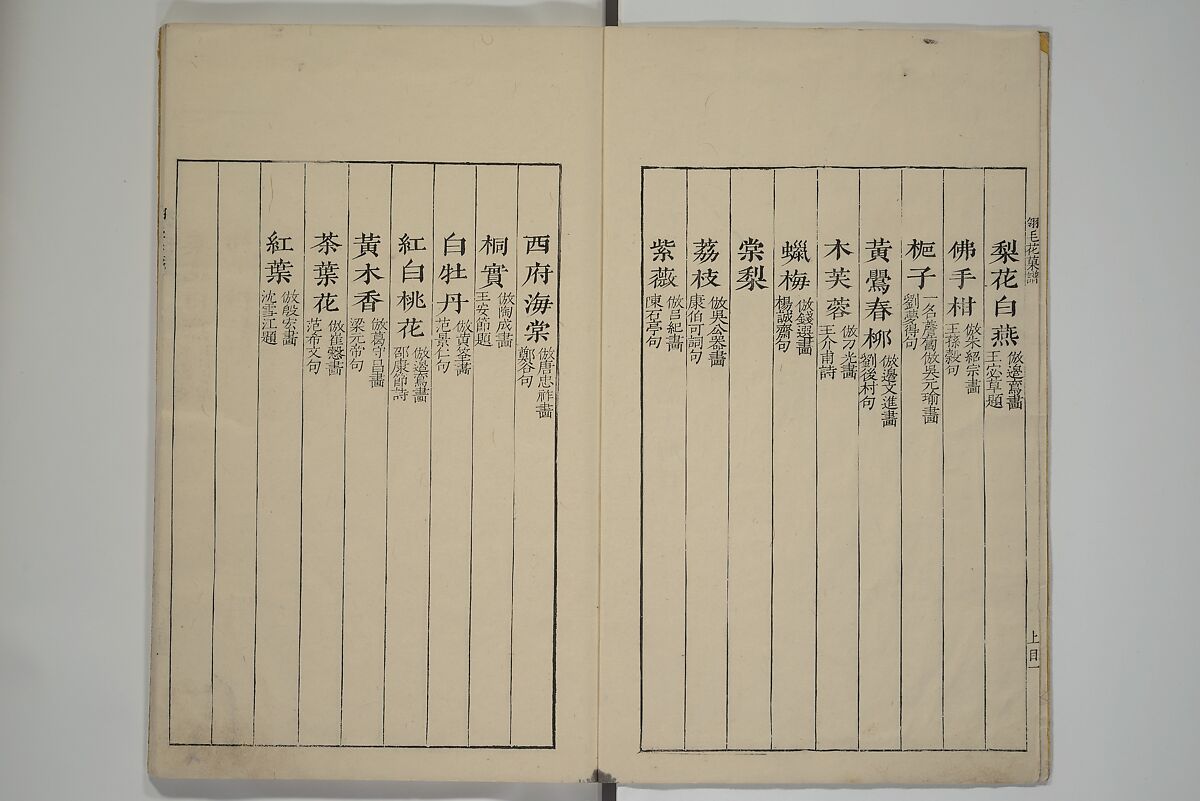 The Mustard Seed Garden Painting Manua} 芥子園畫傳, Wang Gai 王槩 (Chinese, 1645–1710), Set of two woodblock printed books; ink and color on paper, Japan