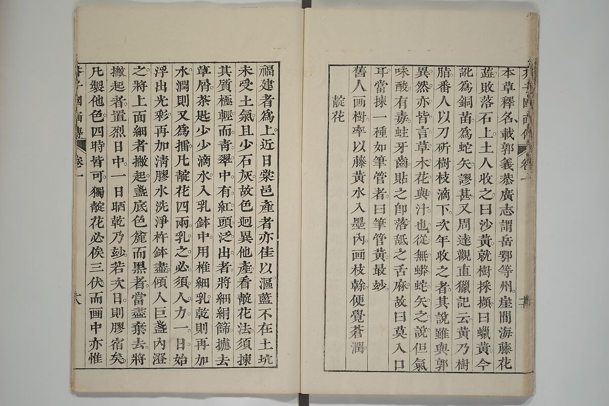The Mustard Seed Garden Painting Manual  (Japanese reprint)  芥子園畫傳, Wang Gai 王槩 (Chinese, 1645–1710), Set of five woodblock printed books; ink and color on paper, Japan