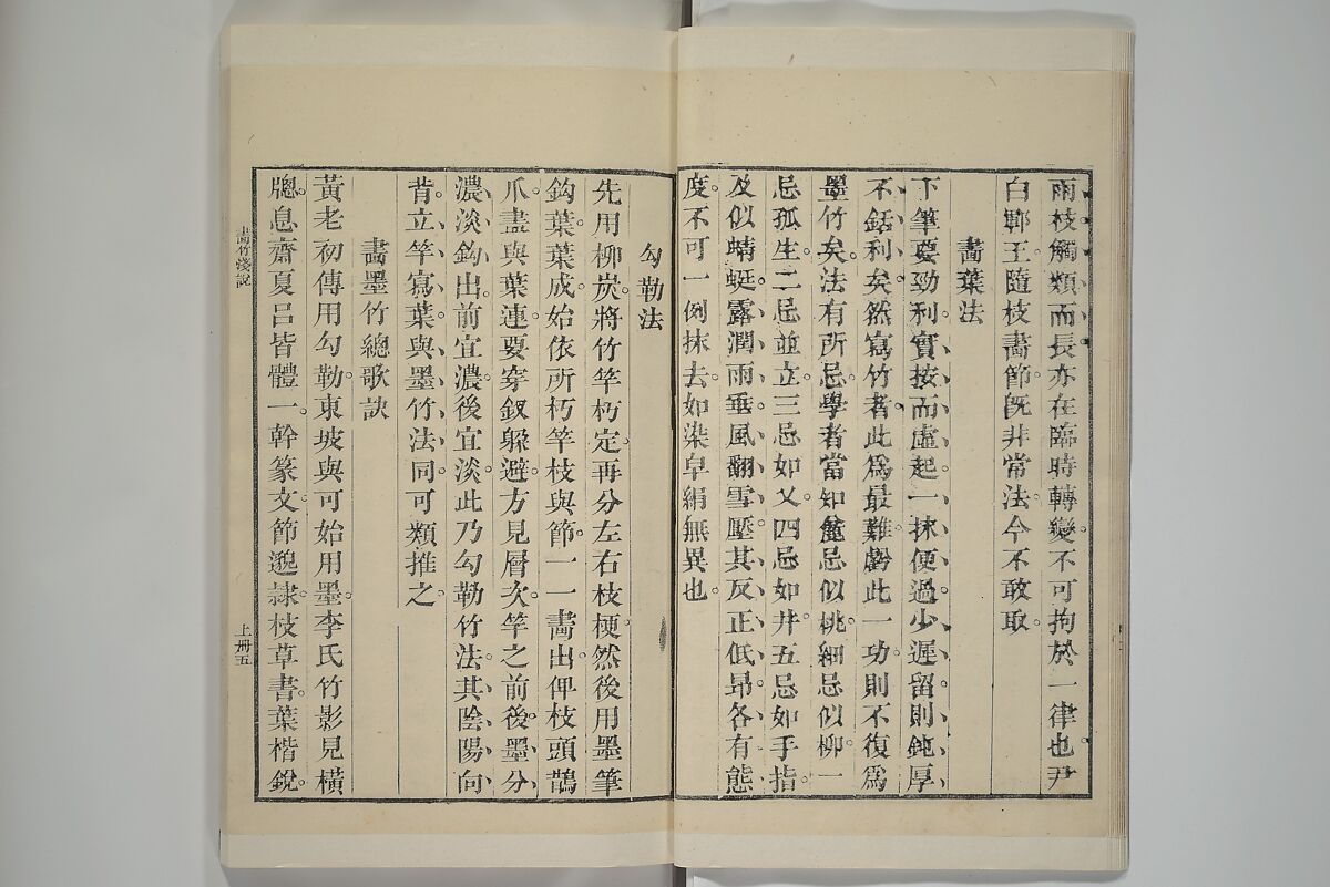 Part 2 from The Mustard Seed Garden Painting Manual (3rd Chinese edition)  芥子園畫傳, Wang Gai 王槩 (Chinese, 1645–1710), Set of four woodblock printed books; ink and color on paper, China