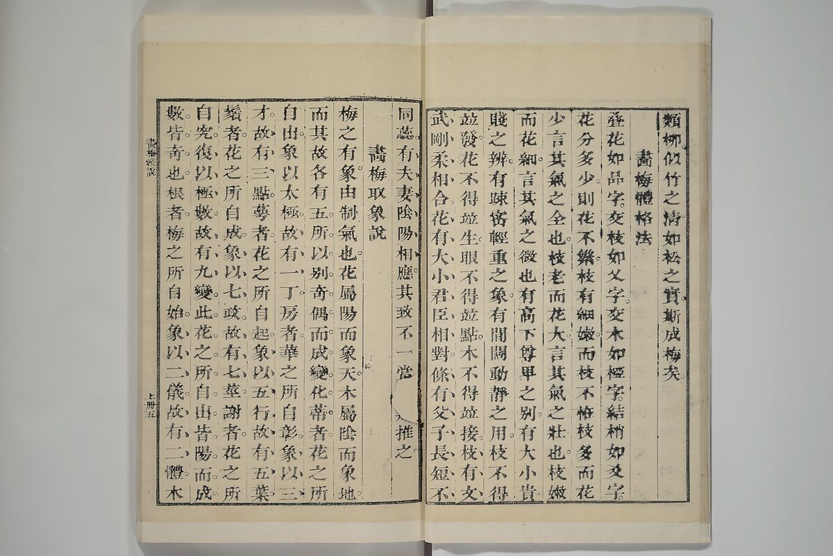 Part 2 from The Mustard Seed Garden Painting Manual (3rd Chinese edition)  芥子園畫傳, Wang Gai 王槩 (Chinese, 1645–1710), Set of four woodblock printed books; ink and color on paper, China