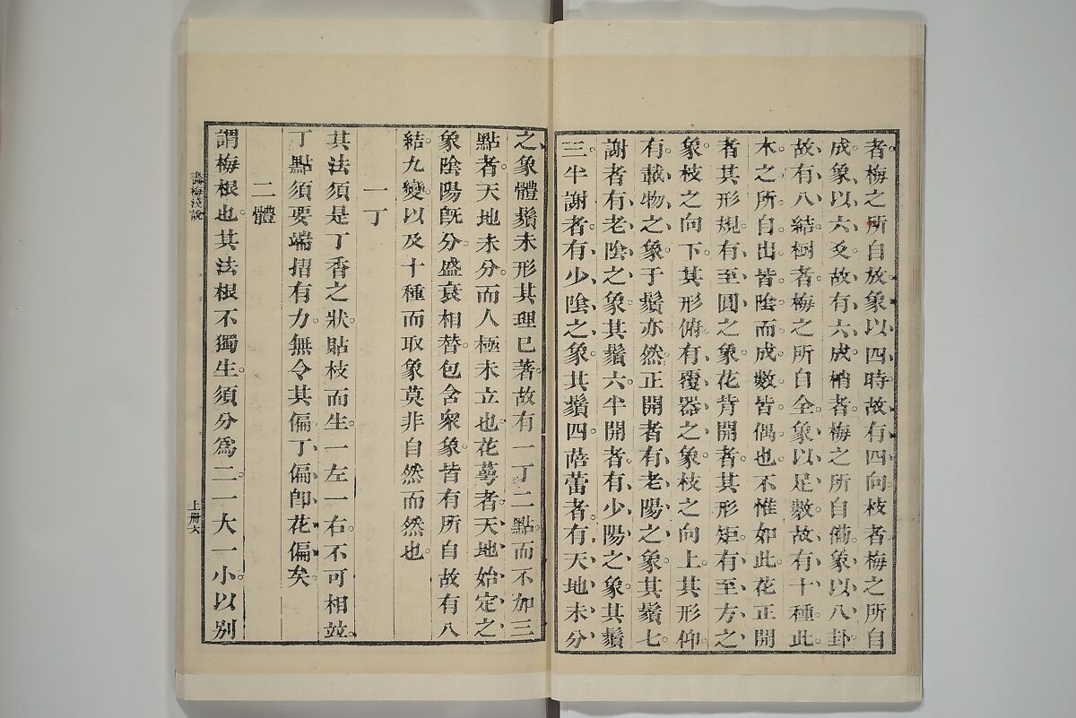 Part 2 from The Mustard Seed Garden Painting Manual (3rd Chinese edition)  芥子園畫傳, Wang Gai 王槩 (Chinese, 1645–1710), Set of four woodblock printed books; ink and color on paper, China