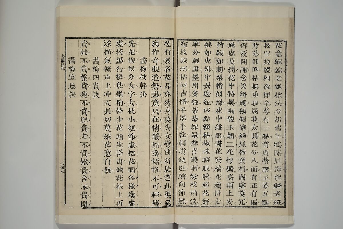 Part 2 from The Mustard Seed Garden Painting Manual (3rd Chinese edition)  芥子園畫傳, Wang Gai 王槩 (Chinese, 1645–1710), Set of four woodblock printed books; ink and color on paper, China