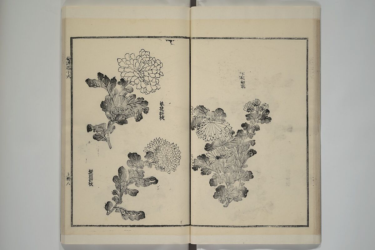 Part 2 from The Mustard Seed Garden Painting Manual (3rd Chinese edition)  芥子園畫傳, Wang Gai 王槩 (Chinese, 1645–1710), Set of four woodblock printed books; ink and color on paper, China