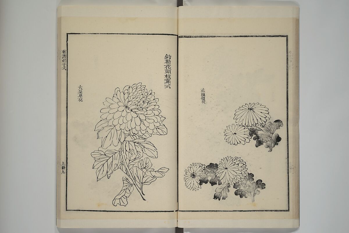 Part 2 from The Mustard Seed Garden Painting Manual (3rd Chinese edition)  芥子園畫傳, Wang Gai 王槩 (Chinese, 1645–1710), Set of four woodblock printed books; ink and color on paper, China