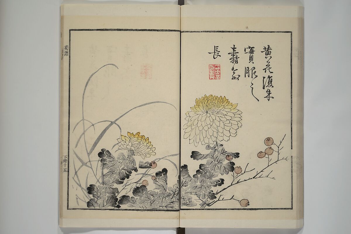 Part 2 from The Mustard Seed Garden Painting Manual (3rd Chinese edition)  芥子園畫傳, Wang Gai 王槩 (Chinese, 1645–1710), Set of four woodblock printed books; ink and color on paper, China