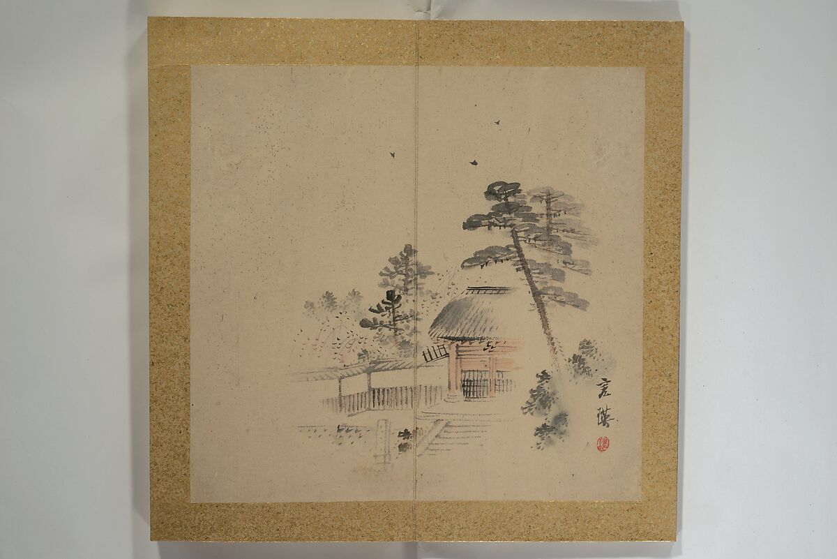 Twelve Views of Naniwa (Osaka) (Naniwa jūnikei) なにわ十二景, Nishiyama Ken 西山謙一郎 (Japanese, 1833–1897), Accordion album; ink and color on paper, Japan