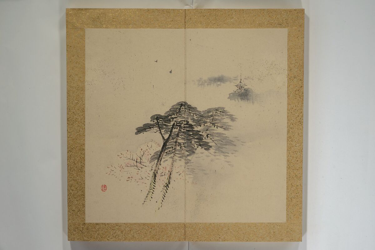 Twelve Views of Naniwa (Osaka) (Naniwa jūnikei) なにわ十二景, Nishiyama Ken 西山謙一郎 (Japanese, 1833–1897), Accordion album; ink and color on paper, Japan