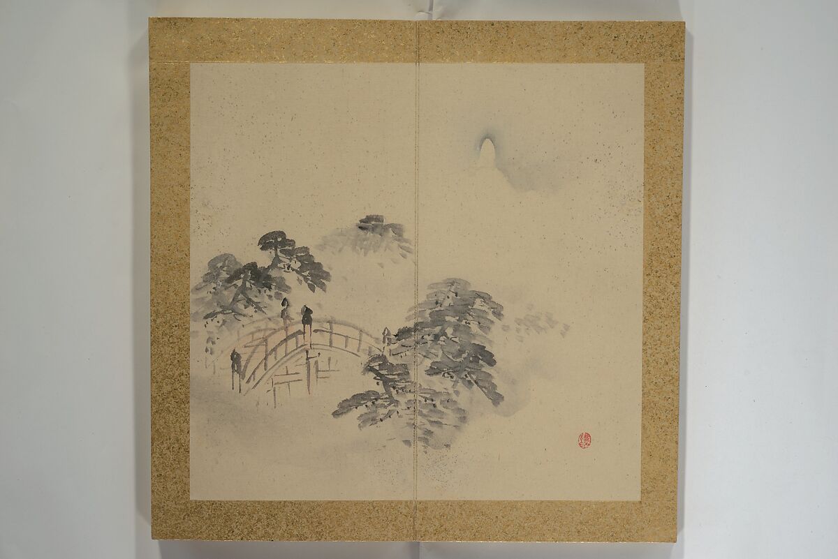 Twelve Views of Naniwa (Osaka) (Naniwa jūnikei) なにわ十二景, Nishiyama Ken 西山謙一郎 (Japanese, 1833–1897), Accordion album; ink and color on paper, Japan