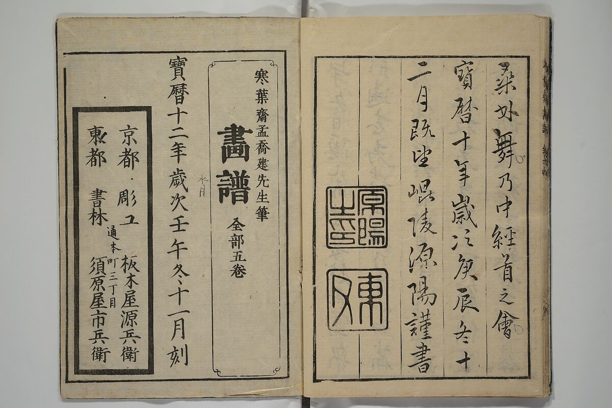 Kan'yōsai Picture Album (Kan'yōsai gafu) 寒葉斎画譜, Kan'yōsai 寒葉斎 (Tatebe Ayatari 建部綾足) (Japanese, 1719–1774), Set of five woodblock printed books; ink on paper, Japan