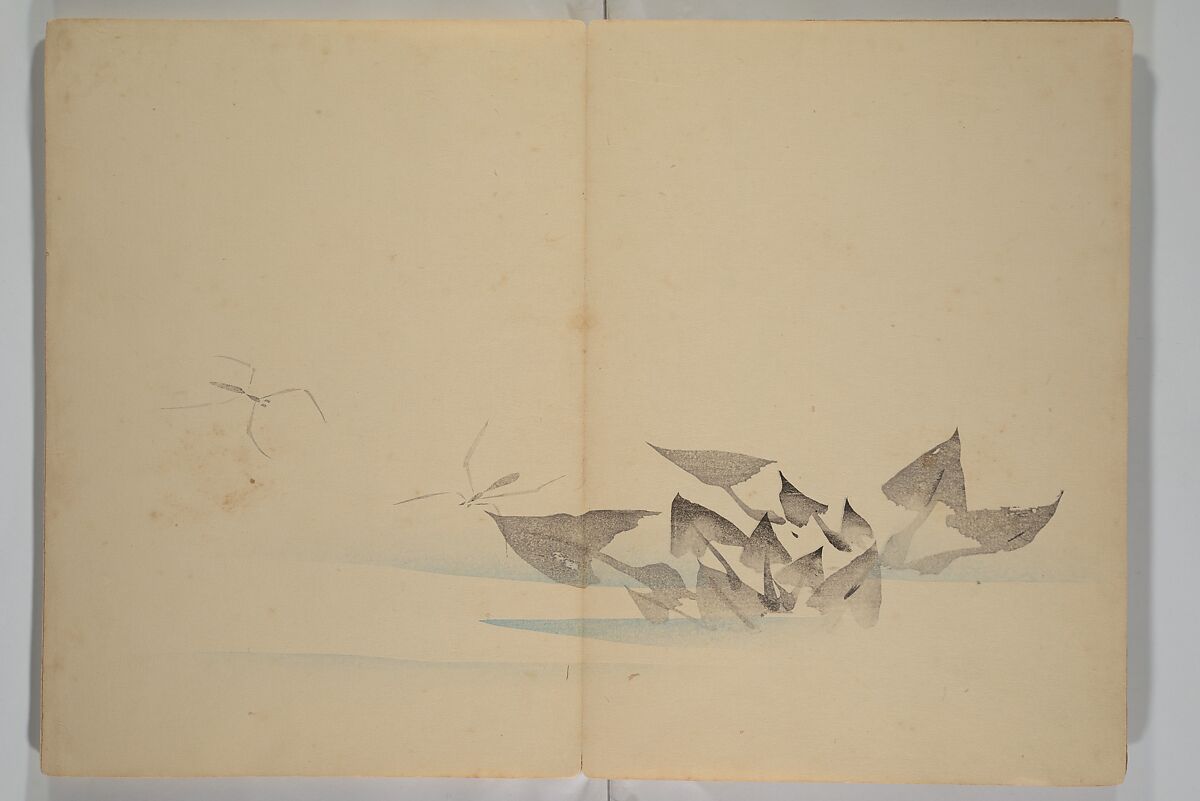 Kinkadō's Album of Drawings by Keibun (Keibun Kinka chō) 景文錦華帖, Matsumura Keibun 松村景文 (Japanese, 1779–1843), Woodblock printed book (orihon, accordion-style); ink and color on paper, Japan