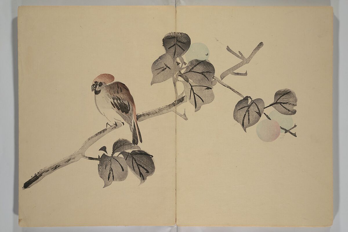 Kinkadō's Album of Drawings by Keibun (Keibun Kinka chō) 景文錦華帖, Matsumura Keibun 松村景文 (Japanese, 1779–1843), Woodblock printed book (orihon, accordion-style); ink and color on paper, Japan