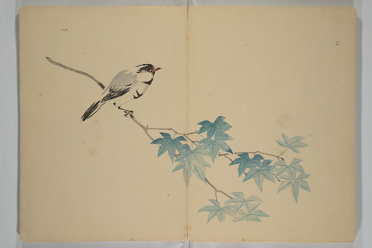 Kinkadō's Album of Drawings by Keibun (Keibun Kinka chō) 景文錦華帖, Matsumura Keibun 松村景文 (Japanese, 1779–1843), Woodblock printed book (orihon, accordion-style); ink and color on paper, Japan