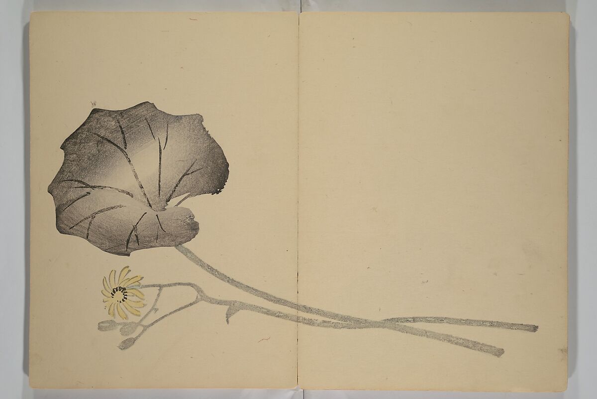 Kinkadō's Album of Drawings by Keibun (Keibun Kinka chō) 景文錦華帖, Matsumura Keibun 松村景文 (Japanese, 1779–1843), Woodblock printed book (orihon, accordion-style); ink and color on paper, Japan