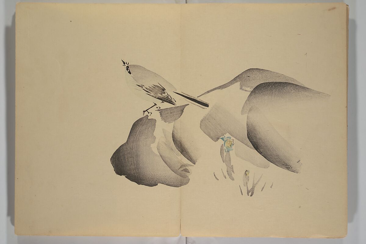 Kinkadō's Album of Drawings by Keibun (Keibun Kinka chō) 景文錦華帖, Matsumura Keibun 松村景文 (Japanese, 1779–1843), Woodblock printed book (orihon, accordion-style); ink and color on paper, Japan