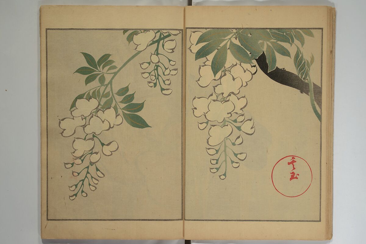 Kigyoku Picture Album (Kigyoku gafu) 其玉画譜, After Seizei Kigyoku 其玉 (Japanese, 1732–1756), Woodblock printed book; ink and color on paper, Japan
