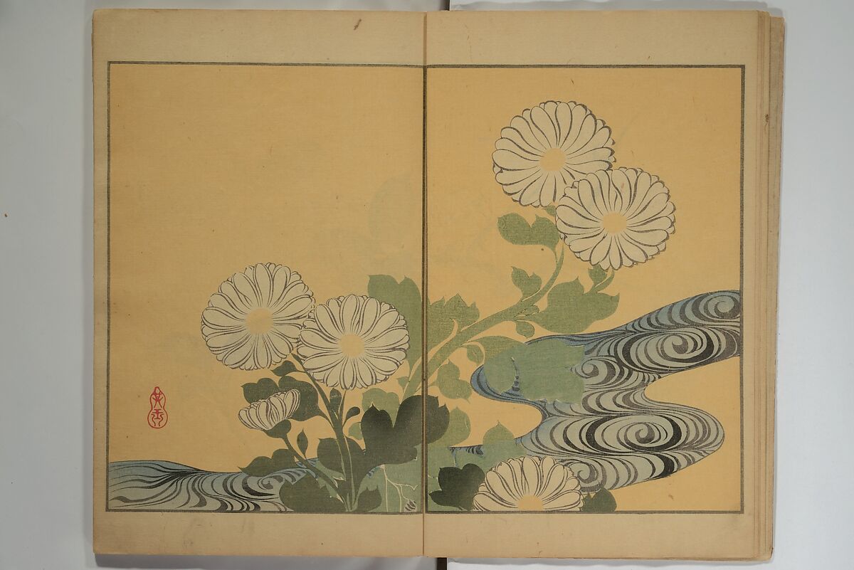 Kigyoku Picture Album (Kigyoku gafu) 其玉画譜, After Seizei Kigyoku 其玉 (Japanese, 1732–1756), Woodblock printed book; ink and color on paper, Japan