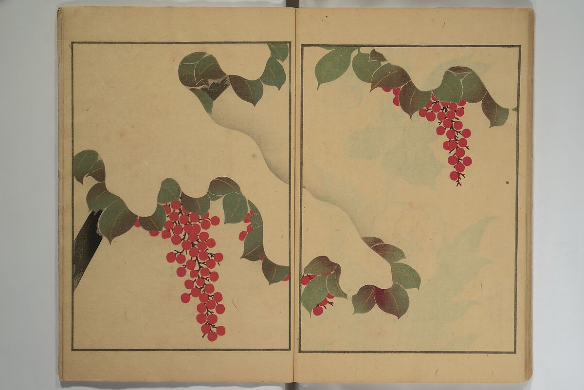 Kigyoku Picture Album (Kigyoku gafu) 其玉画譜, After Seizei Kigyoku 其玉 (Japanese, 1732–1756), Woodblock printed book; ink and color on paper, Japan